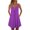 Purple, variant on EANJE Women Summer Sleeveless Casual Sundress Loose Fit V Neck Button Front Short Dresses Spaghetti Strap Beach Mini Dress With Pockets Red XL