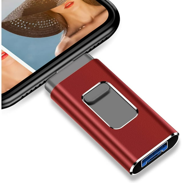 USB Flash Drive for iPhone 64GB Thumb Drive Photo Stick USB 3.0 Memory Stick Jump Drive Picture Stick Pen Drive for iPhone Android, PC External Storage