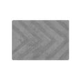 thumbnail image 3 of Better Trends 17" x 24" Bathroom Rugs 100% Cotton Soft Water Absorbent Non Slip Bath Mat Machine Washable Rug (Gray) Hugo Collection, 3 of 6