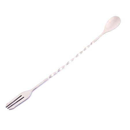 Length Bar - Unique Bargains Pub Cocktail Twist Bar Mixing Spoon Fork 13