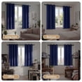 thumbnail image 6 of Blackout Curtains for Bedroom, Thermal Insulated Blackout Curtain 2 Panels 42x63 inch, Black Drapes with Grommets, Noise Reducing Energy Saving & Wrinkle-Free Drapes for Living Room,Navy Blue, 6 of 7