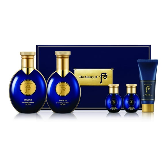 The History of Whoo Gongjinhyang Kun Ensemble Spécial / Ensemble de Soins de Beauté de Luxe pour Revitaliser, Hydrater et Étirer la Peau / Contient le Tonique Gongjinhyang Kun, l'Émulsion et un Nettoyant Moussant