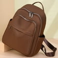 thumbnail image 4 of Stylago Mini Women Backpacks Fashion Ladies Nylon Daypack Lightweight Multiple Zipper Shopping Travel Small Schoolbags Brown, 4 of 6
