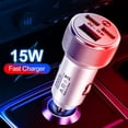 thumbnail image 1 of Cargador de 5V 3A 3 puertos USB PD Tipo-C Carga del teléfono del automóvil para iPhone 14 Pro (Blanco) Ehuebsd  Para estrenar, 1 of 9