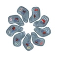 thumbnail image 2 of 9 fundas para cabezas de hierro de golf Strade Fareast Limited PU Gris azul, 2 of 8
