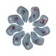 thumbnail image 2 of 9 fundas para cabezas de hierro de golf Strade Fareast Limited PU Gris azul, 2 of 8