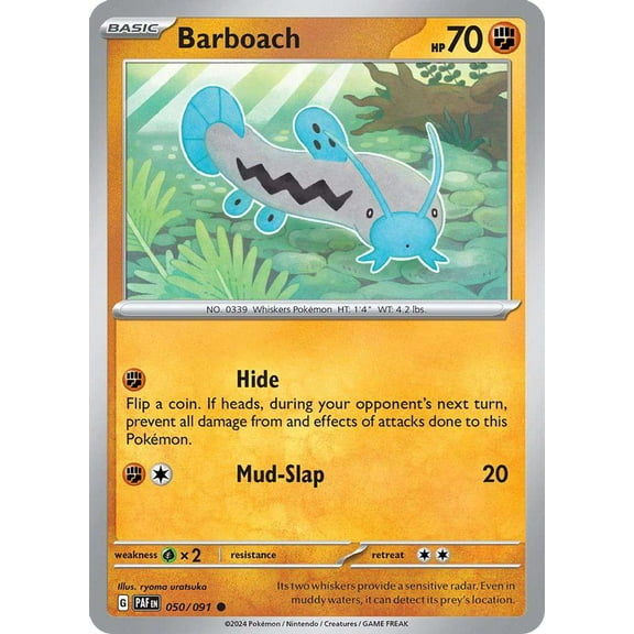 Pokemon Paldean Fates Common Barboach #50
