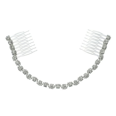 Eease bridal headdress 1 Pc Alloy -wear High-end Hair Jewelry Exquisite Hair Clip (Silver) 10.24 X1.57 X0.39