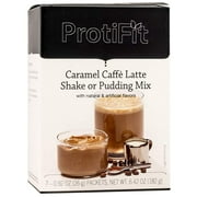 ProtiFit High Protein Pudding/Shake Mix, 15g Protein, Low Calorie, Low Fat, Low Carb, Aspartame Free, Idea Protein Compatible, Meal Replacement, 7 Servings Per Box (Caramel Caffe Latte)