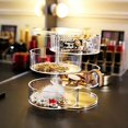 thumbnail image 4 of Jewelry Organizer Case 360 Degree Round Rotating Jewelry Storage Box Necklace Bracelet Ring Earring Display Tray Holder, 4 of 7