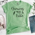 thumbnail image 2 of Growing My Tribe T-shirt, Unisex Women's Shirt, Pregnancy Shirt, New Mom Shirt, Baby Announcement Shirt, Heather Apple Green, Medium, 2 of 6