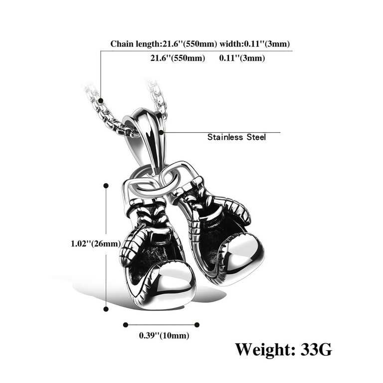 Stainless steel boxing glove pendant deals