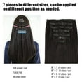 thumbnail image 4 of Hotbanana Clip in Hair Extensions Natural Black Real Remy Human Hair Weave Double Weft Full Head 14-24 inch 7pcs, 4 of 6