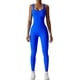 thumbnail image 2 of HGZEWX Mono atlético de entrenamiento acanalado para mujer, mono de yoga con sensación desnuda, chándal sin mangas de una pieza, mono tipo catsuit, 2 of 4