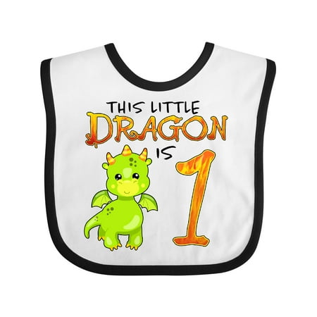 

Inktastic Dragon 1st Birthday- Turning One Gift Baby Boy or Baby Girl Bib