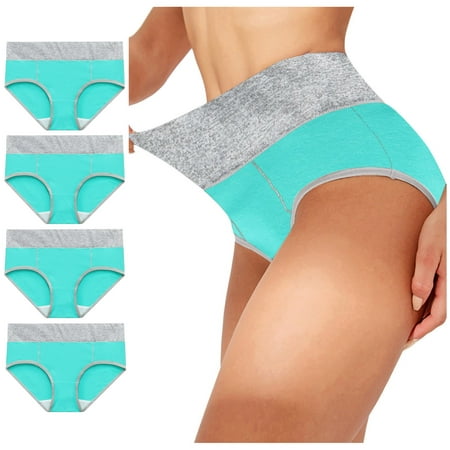 

Summer Clearance! Zpanxa Womens Underwear Solid Color Patchwork Briefs Panties Underwear Knickers Bikini Underpants Mint Green 4XL