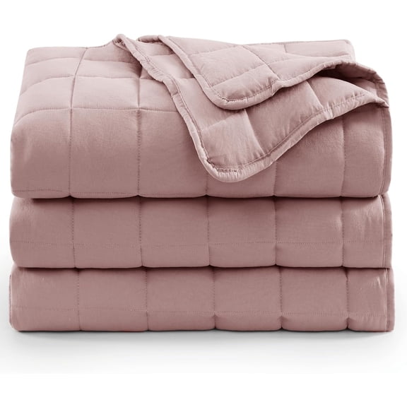 Premium Microfiber Down Alternative Quilted Blanket - Lightweight All Season Twin Size Sepia Rose