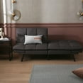 thumbnail image 2 of Zechuan Futon Tufted Back Convertible Sofa 71" Twin Size Bed - Loveseat Sofa - Black, 2 of 9