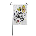 thumbnail image 1 of KDAGR OMG Creative and Patches Surprised Blond Woman Skulls Stars Lips Youth for You Garden Flag Decorative Flag House Banner 12x18 inch, 1 of 1
