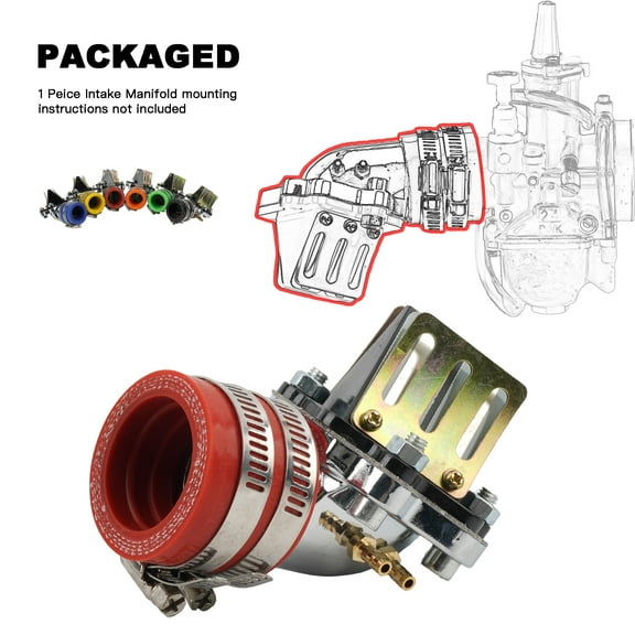Motorcycle Carburetor Intake Manifold Horizontal Minarelli for Yamaha JOG 50 90 3KJ 1e40qmb 4DM Motorbike Scooter 50cc 70cc 90cc
