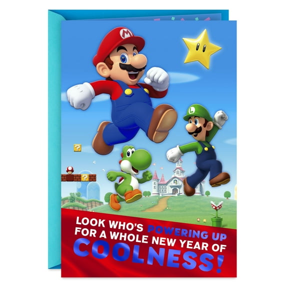 Hallmark Nintendo Super Mario Birthday Card (Yoshi New Year of Coolness)