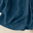 thumbnail image 7 of Women's Embroidered Blouse,V-Neck Floral Boho Tunic Tops Casual Cotton Linen Shirts Short Sleeve Hi-Low Hem Longshirt, 7 of 7