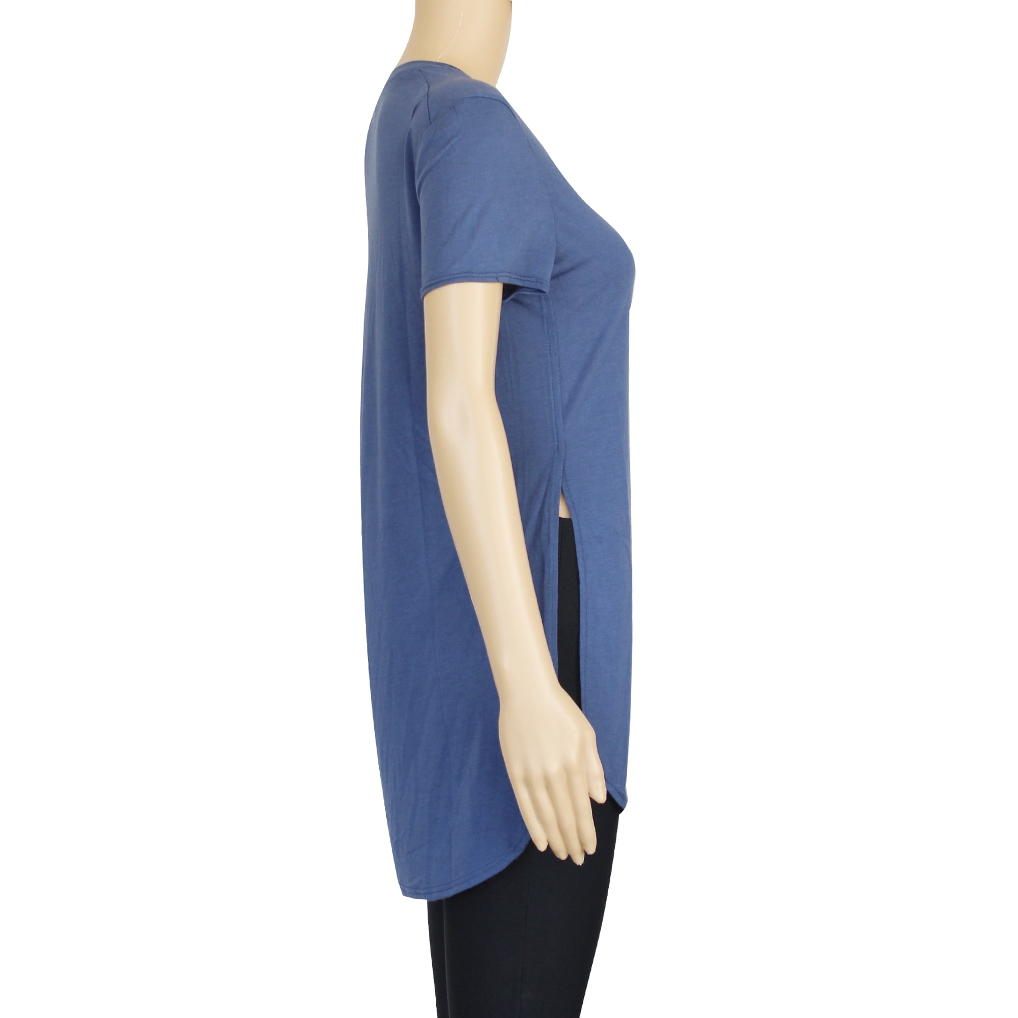 Women's Tech Stretch Casual Short-Sleeve Crew Neck T-Shirt Blue - S