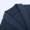 thumbnail image 6 of Mens Cable Knit Cardigan Sweater Shawl Collar Loose Fit Long Sleeve Casual Cardigans Collar Cardigan Sweaters Knit Textured Sweater Button Down Cardigans, 6 of 7