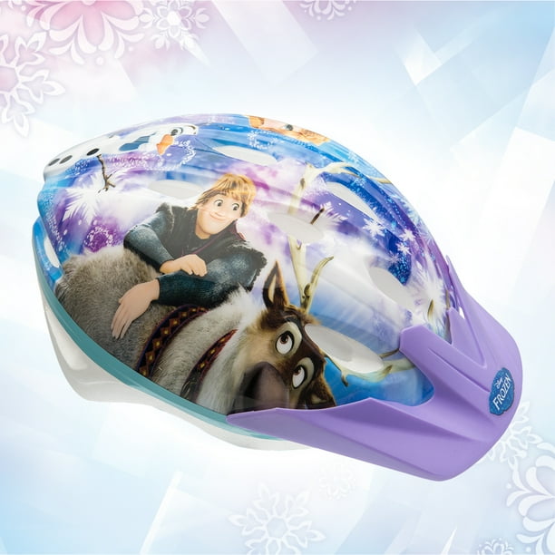 frozen bike and helmet