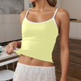 thumbnail image 2 of Xijirk Tank Tops Slim Fit Camisole Sleeveless Tank Top for Layering Outerwear Stretchy Comfortable Basic Casual Wear Camisole Tops for Women,Yellow,S, 2 of 4