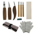 thumbnail image 2 of 10PCS Wood Carving Tools Set for Beginners Professionals  Wood Sculpting Tools Complete Kit Including Whittling Hook Knife Ideal for Bass Wood Woodworking DIY, 2 of 9