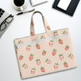 thumbnail image 6 of Easygdp Strawberries Canvas Document Bag File Bag Handle Business Briefcase Bag A4 File Organizer Organizer Handbag Briefcase, 6 of 8