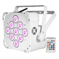2) Rockville BEST PAR 60 White Rechargeable Wash UpLights Wireless DMX