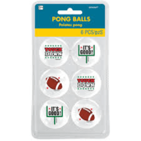 AMSCAN - Football Themed Ping Pong Balls (6 Count)