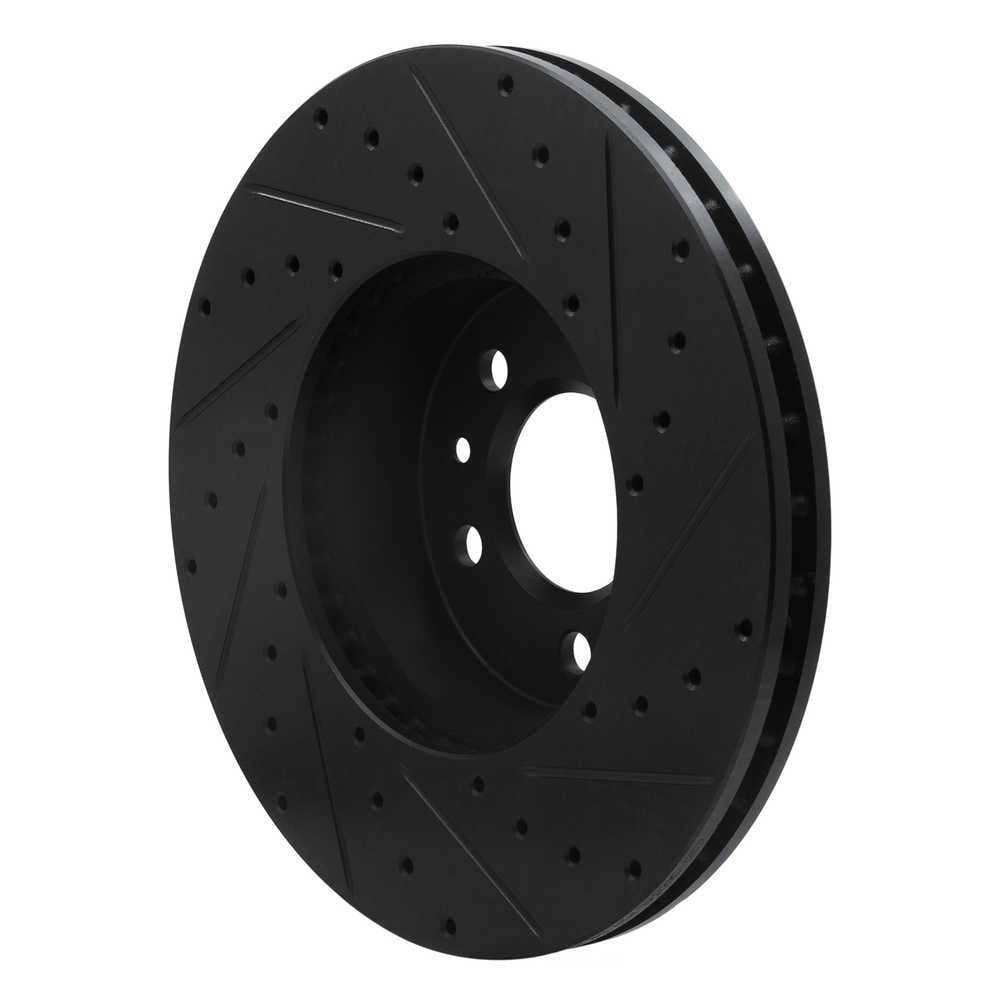 Dynamic Friction Company 633-56016L DFC Brake Rotor - Drilled And Slotted - Black