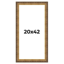 20x42 Frame Vintage Gold Solid Wood Picture Frame | 2.5 Inch Moulding Width | Ornate Bronze Museo