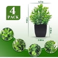 thumbnail image 2 of 2 Packs Small Fake Plants Mini Artificial Potted Plants for Table Desk Home Bathroom Office Decor, 2 of 2