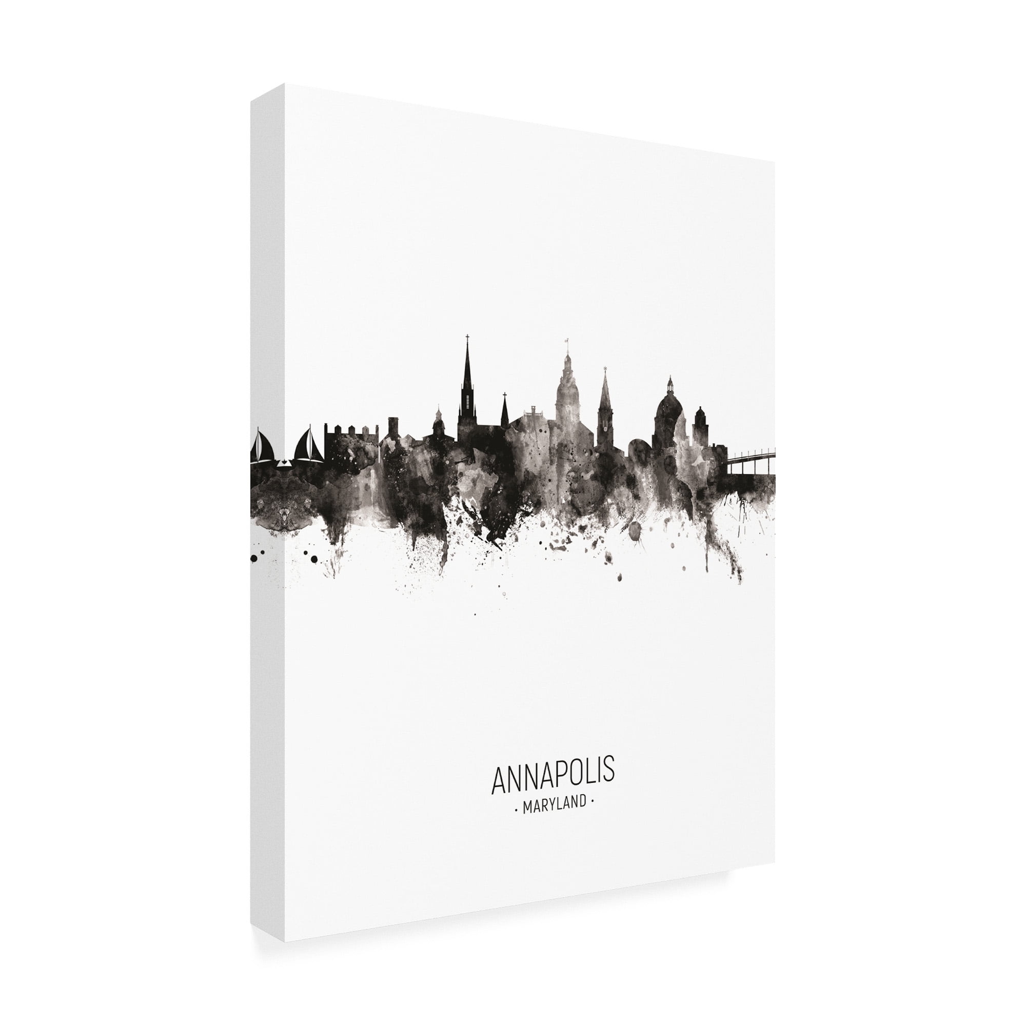 Trademark Fine Art 'Annapolis Maryland Skyline Portrait II' Canvas Art by Michael Tompsett