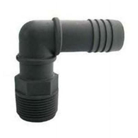 0.75 in. 90 deg Boshart Combination Elbow, Gray - Polyethylene