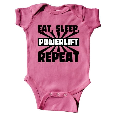 

Inktastic Eat Sleep Power Lift Repeat Gift Baby Boy or Baby Girl Bodysuit
