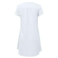 thumbnail image 4 of Robe Chemise pour Femmes Vintage Col en V Imprimé Bambou Chanvre Manches Courtes Robes d'Été Décontractées Robe Mini Ample, 4 of 4