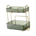 thumbnail image 6 of Desktop Sundries Storage Box Bathroom Organizer Container Skincare Holder Perfume Makeup Organizer Large Capacity for Vanity Countertop Desk Green, 6 of 8