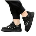 thumbnail image 5 of Splozh Boy Shoes Casual Leather Children's Sports Shoes for Boys Girls Mesh Breathable Walking Shoes Black,US 2, 5 of 9