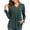 Army Green, variant on Trendsetting Women's Apparel Fashion Plus Size Women Summer Fashion Casual Solid Color V Neck Loose T-shirt Long SleevedTops Blouse Pullover