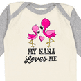 thumbnail image 4 of Inktastic My Nana Loves Me with Two Flamingos Boys or Girls Long Sleeve Baby Bodysuit, 4 of 5