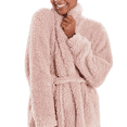 thumbnail image 4 of Natori Women's Warm Plush Long Lounge Cardigan w/ Belt (Rose, S/M), 4 of 4