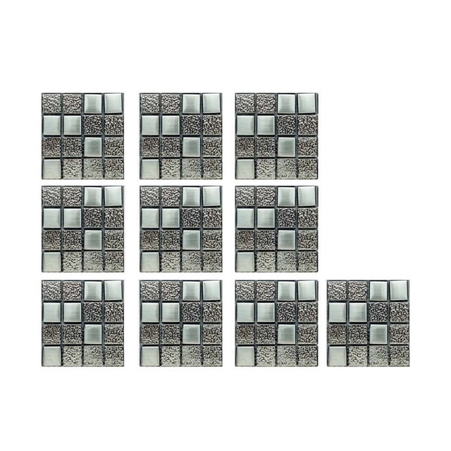 3D Tile Stickers for Kitchen 10Pc 3D Crystal Tile Stickers Diy Self-Adhesive Wall Stickers