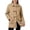 Khaki, variant on Wool Feel Double Breasted Pea Coat for Women, Peter Pan Collar Mid-Length, Casual Outerwear with Pockets, 1 Piece, M-4XL, Plus Size Friendly