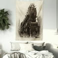 thumbnail image 4 of Steam Engine Tapestry, Antique Northern Express Train Canada Railways Photo Freight Machine Print, Wall Hanging for Bedroom Living Room Dorm Decor, 60W X 80L Inches, Black Grey, by Ambesonne, 4 of 5