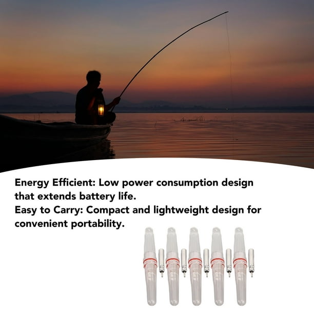 Underwater Fishing Light, 5Pcs PE Shell Tight Sealing Reusable LED Fishing  Lure Lights Waterproof Fishing Glow Sticks For Night Fishing